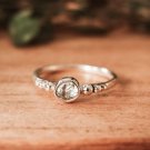 White Raw Rough Diamond Uncut Rough Diamond Ring Unique Anniversary Gift For Her