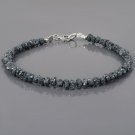 Natural Black Colour Raw Diamond Loose Uncut Diamond Bracelet Gift For Ferinds