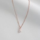 0.15Ct Pear Cut Diamond Promise Necklace Minimalist Dainty Necklace Gift For Her