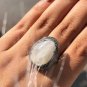 Oval Opal Gemstone Stunning Ring 925 Sterling Silver Unique Engagement Ring