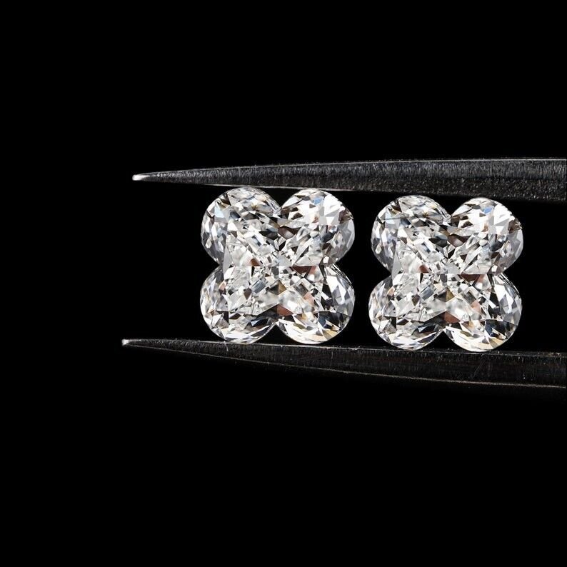 0.60ct Modified Lili Cut Lab Grown Diamond Antique Cut Lab Diamond For Earrings