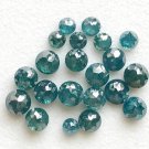 0.12 Ct Natural Round Rose Cut Diamond Blue Loose Rose Cut Diamond For Jewelry