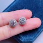 5 Tcw Round Cut Simulated Stud Earring 14K Gold Plated Earring For Wedding Gift