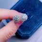 5 Tcw Round Cut Simulated Stud Earring 14K Gold Plated Earring For Wedding Gift