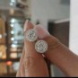 5 Tcw Round Cut Simulated Stud Earring 14K Gold Plated Earring For Wedding Gift