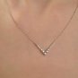 Round Cut Simulated Chevron V Necklace Engagement Gift Unique Necklace For Women
