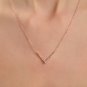 Round Cut Simulated Chevron V Necklace Engagement Gift Unique Necklace For Women