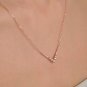 Round Cut Simulated Chevron V Necklace Engagement Gift Unique Necklace For Women