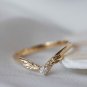 0.7CT Round Cut Simulated Diamond Curved V shape Forest Proposal Ring For Her
