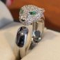 Diamond Panther Ring Jaguar Simulated Diamond Leopard Shape Ring For Men