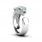 Diamond Panther Ring Jaguar Simulated Diamond Leopard Shape Ring For Men