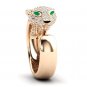 Diamond Panther Ring Jaguar Simulated Diamond Leopard Shape Ring For Men