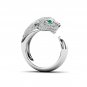 Diamond Panther Ring Jaguar Simulated Diamond Leopard Shape Ring For Men