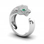 Diamond Panther Ring Jaguar Simulated Diamond Leopard Shape Ring For Men