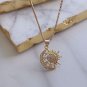 Sun Moon Solar Eclipse Necklace Celestial Sunshine Stars Necklace Gift For Her