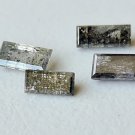 Faceted Clear Black Baguette Cut Diamond Salt & Pepper Conflict Free Diamond