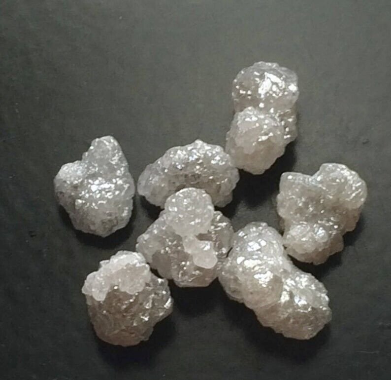 White Grey Colour Natural Rough Diamond Loose Raw Perfect For Making Jewellery
