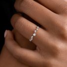 0.25Ct Round Cut Simulated Diamond Ring 14K Gold Plated Birthday Gift For Women