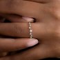 0.25Ct Round Cut Simulated Diamond Ring 14K Gold Plated Birthday Gift For Women