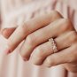2.9CT Baguette & Round Cut Simulated Diamond Unique Engagement Band Ring For Her