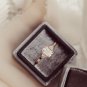 Unique Emerald Cut Simulated Diamond Ring 3 Stone Engagement Ring Gift For Women