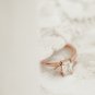 Unique Emerald Cut Simulated Diamond Ring 3 Stone Engagement Ring Gift For Women