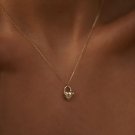 Mini Heart Lock Love Pendant Necklace 925 Silver Anniversary Gift For Necklace