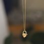 Mini Heart Lock Love Pendant Necklace 925 Silver Anniversary Gift For Necklace