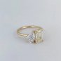 Pear & Emerald Cut Simulated Diamond Ring Toi Et Moi Anniversary Gift For Women