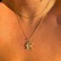 14K Yellow Gold Plated Initial Angel Letter Pendant Anniversary Necklace For Her