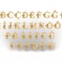 14K Yellow Gold Plated Initial Angel Letter Pendant Anniversary Necklace For Her