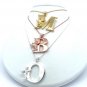 14K Yellow Gold Plated Initial Angel Letter Pendant Anniversary Necklace For Her