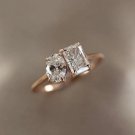 Toi Et Moi Ring Two Stone Simulated Diamond Ring Anniversary Ring Gift For Women