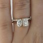 Toi Et Moi Ring Two Stone Simulated Diamond Ring Anniversary Ring Gift For Women