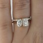 Toi Et Moi Ring Two Stone Simulated Diamond Ring Anniversary Ring Gift For Women