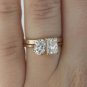 Toi Et Moi Ring Two Stone Simulated Diamond Ring Anniversary Ring Gift For Women