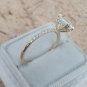 1.75Ct Emerald Cut Simulated Diamond ring Hidden Halo Birthday Gift Ring For Her