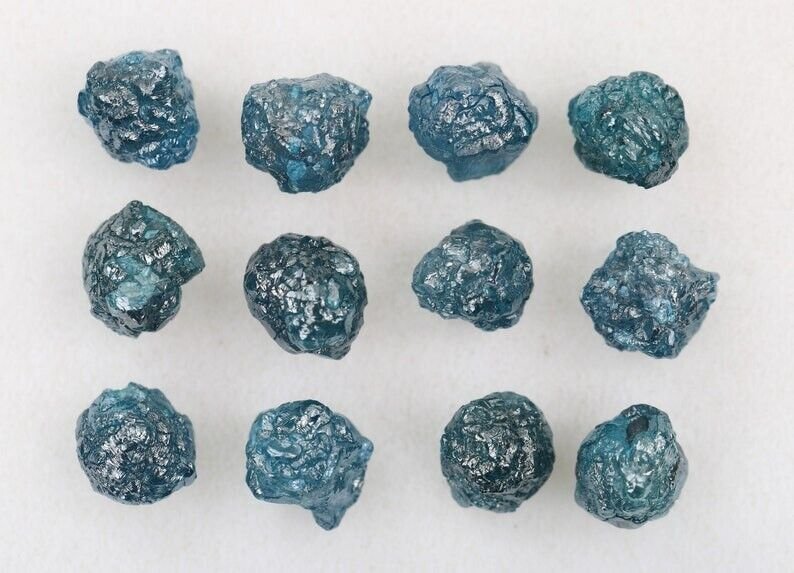Natural Blue Colour Rough Diamond Raw Uncut Loose Diamond For Making Jewellery