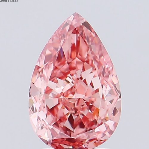 2.72Ct Pear Cut Lab Grown Diamond Fancy Pink VS2 Clarity Diamond For Jewelry