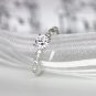 0.75 CT Round Simulated Diamond 925 Silver Minimalist Engagement Ring For Her