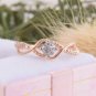 Elegant Round Cut Simulated Diamond Ring Unique & Dainty Engagement Ring For Her