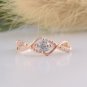 Elegant Round Cut Simulated Diamond Ring Unique & Dainty Engagement Ring For Her