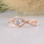 Elegant Round Cut Simulated Diamond Ring Unique & Dainty Engagement Ring For Her