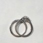 1.45Ct Round Cut Simulated Diamond Ring 925 Silver Wedding Gift Ring Set For Her