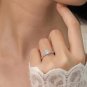 Round Cut Simulated Diamond Ring 925 Silver Annniversary Band Ring Gift For Her