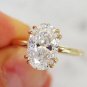 Oval Cut Simulated Diamond Ring 925 Sterling Silver Wedding Ring Gift For Women