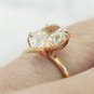 Oval Cut Simulated Diamond Ring 925 Sterling Silver Wedding Ring Gift For Women