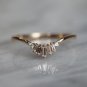 0.40ct Baguette & Round Cut Simulated Ring Anniversary Band Ring Gift For Women