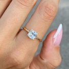 Square Cut Simulated Diamond Ring 925 Sterling Silver Proposal Ring Gift For Her