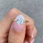 Square Cut Simulated Diamond Ring 925 Sterling Silver Proposal Ring Gift For Her